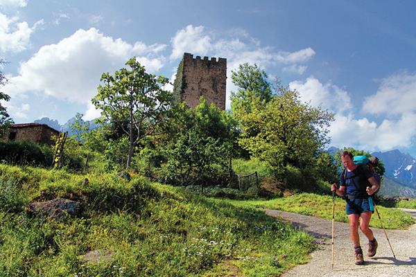 Pilgrim in Santo Toribio, near Potes